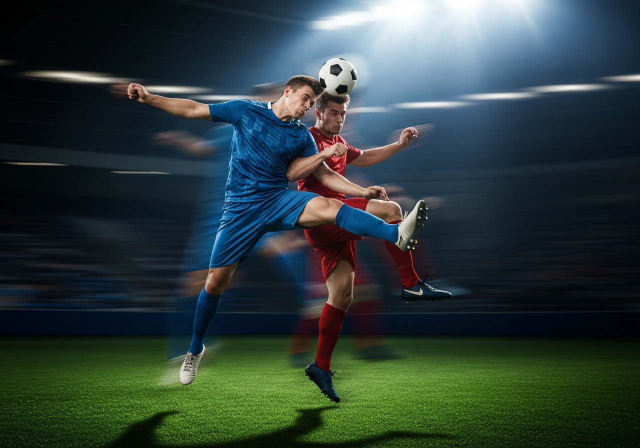 Action lors d'un match de la Coupe du Monde
